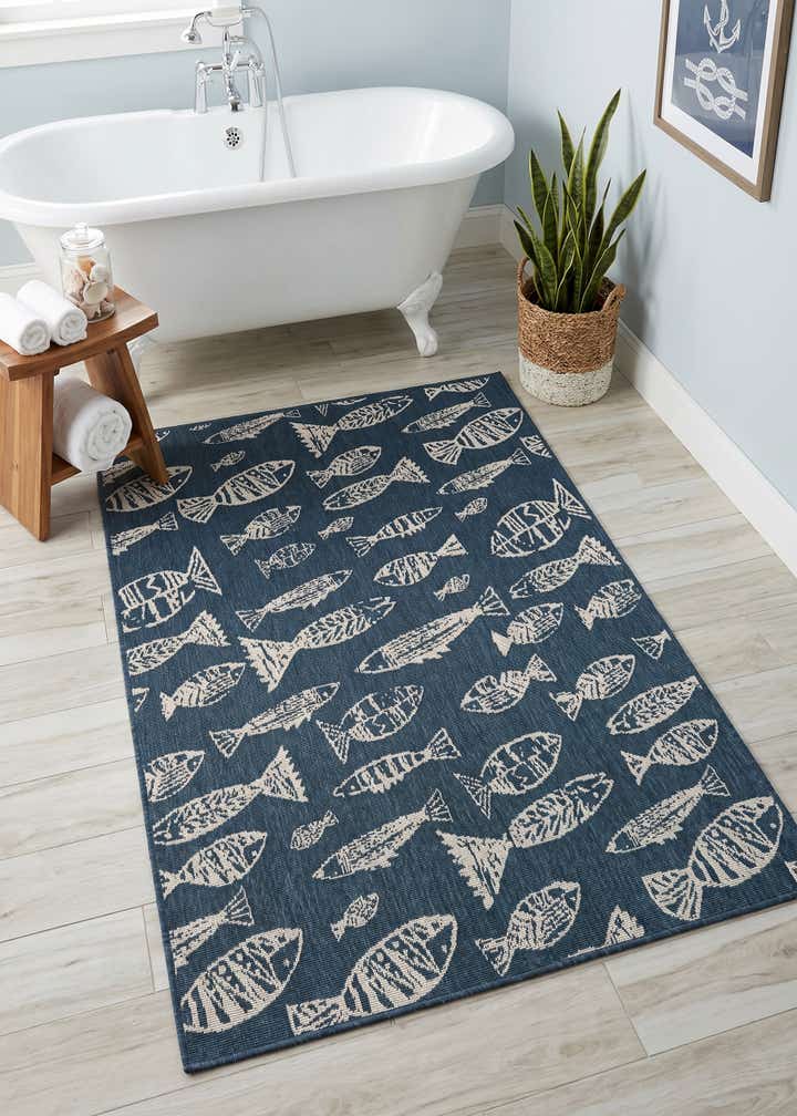 4' x 6' Easy-Clean Coastal Indoor / Outdoor Rug