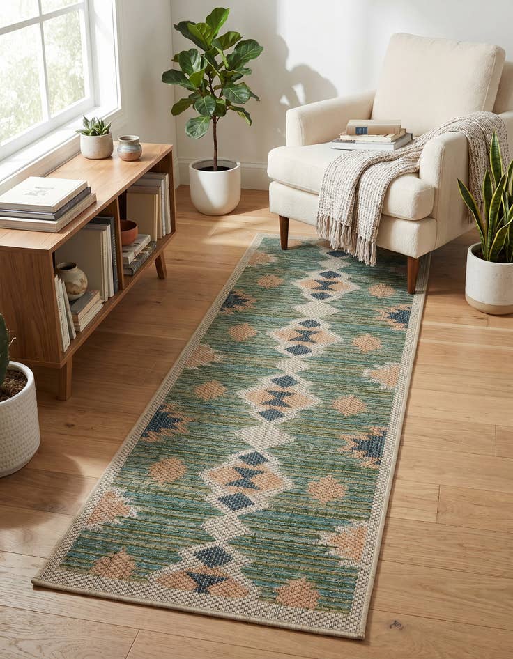 Detail image of 2' x 5' Easy-Clean Baja Indoor / Outdoor Runner Rug
