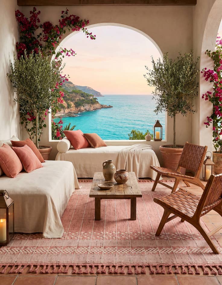 Detail image of 7' 10 x 10' Easy-Clean Eco Bohemian Indoor / Outdoor Rug