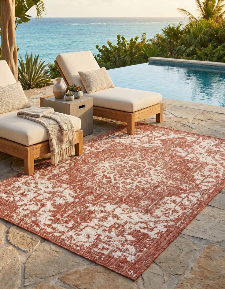 Detail image of 4' x 6' Easy-Clean Jill Zarin Dubai Indoor / Outdoor Rug