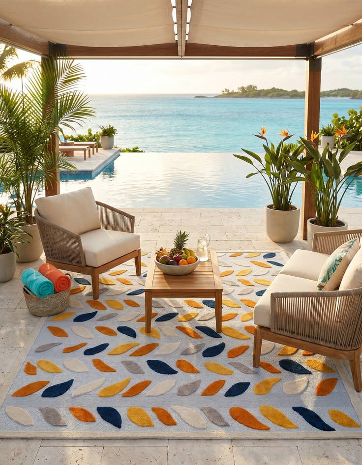 Detail image of 9' x 12' Easy-Clean Aruba Indoor / Outdoor Rug
