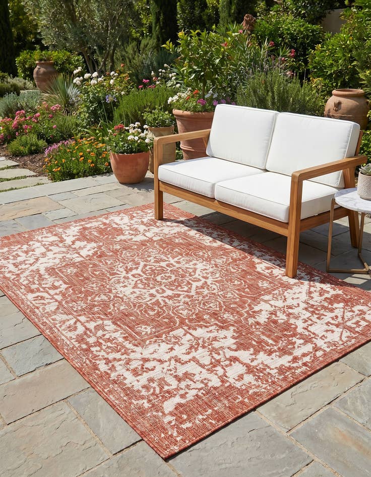 Detail image of 4' x 6' Easy-Clean Jill Zarin Dubai Indoor / Outdoor Rug