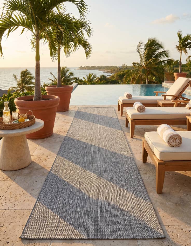 Detail image of 2' 7 x 10' Easy-Clean Jill Zarin Palm Springs Indoor / Outdoor Runner Rug