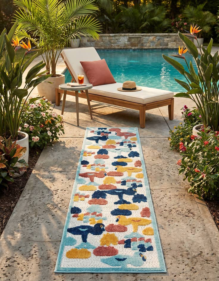 Detail image of 2' x 10' Easy-Clean Belize Indoor / Outdoor Runner Rug