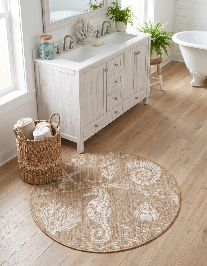 3' x 3' Easy-Clean Coastal Indoor / Outdoo...