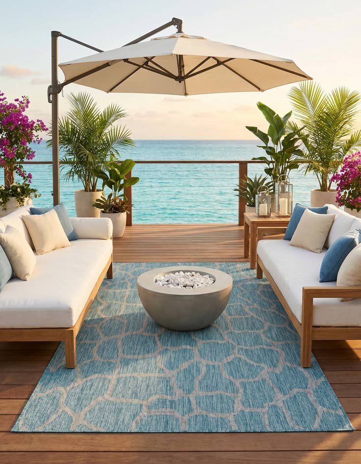 Detail image of 5' 3 x 8' Easy-Clean Safari Indoor / Outdoor Rug