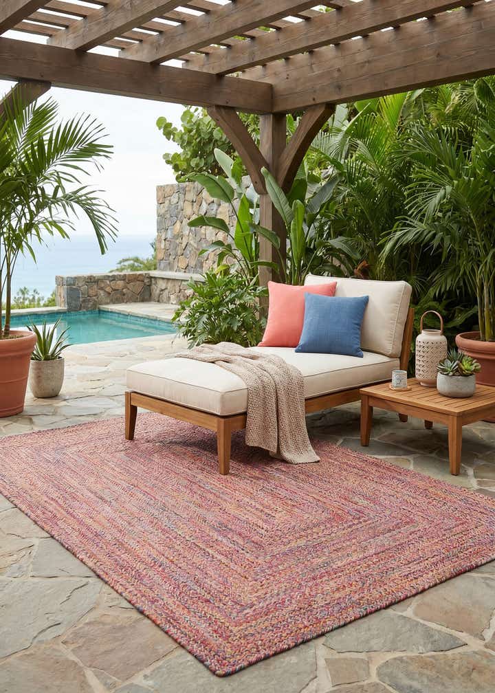 5' 3 x 8' Easy-Clean Eco Verse Washable Indoor / Outdoor Rug