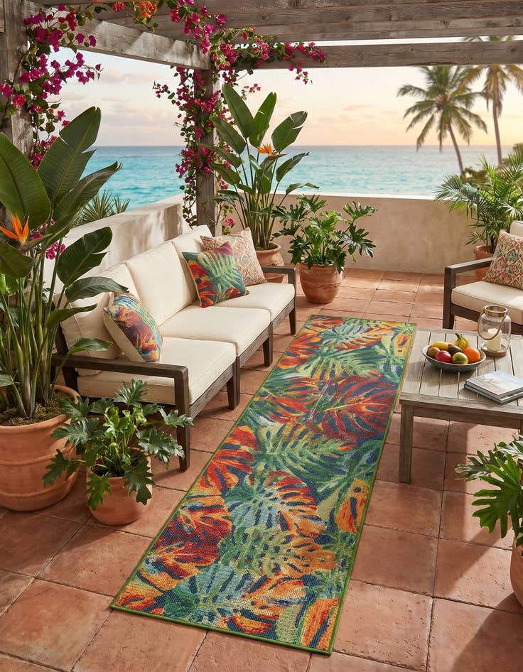 Detail image of 2' 7 x 10' Easy-Clean Baja Indoor / Outdoor Runner Rug