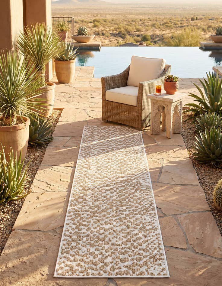 Detail image of 2' x 8' Easy-Clean Safari Indoor / Outdoor Runner Rug