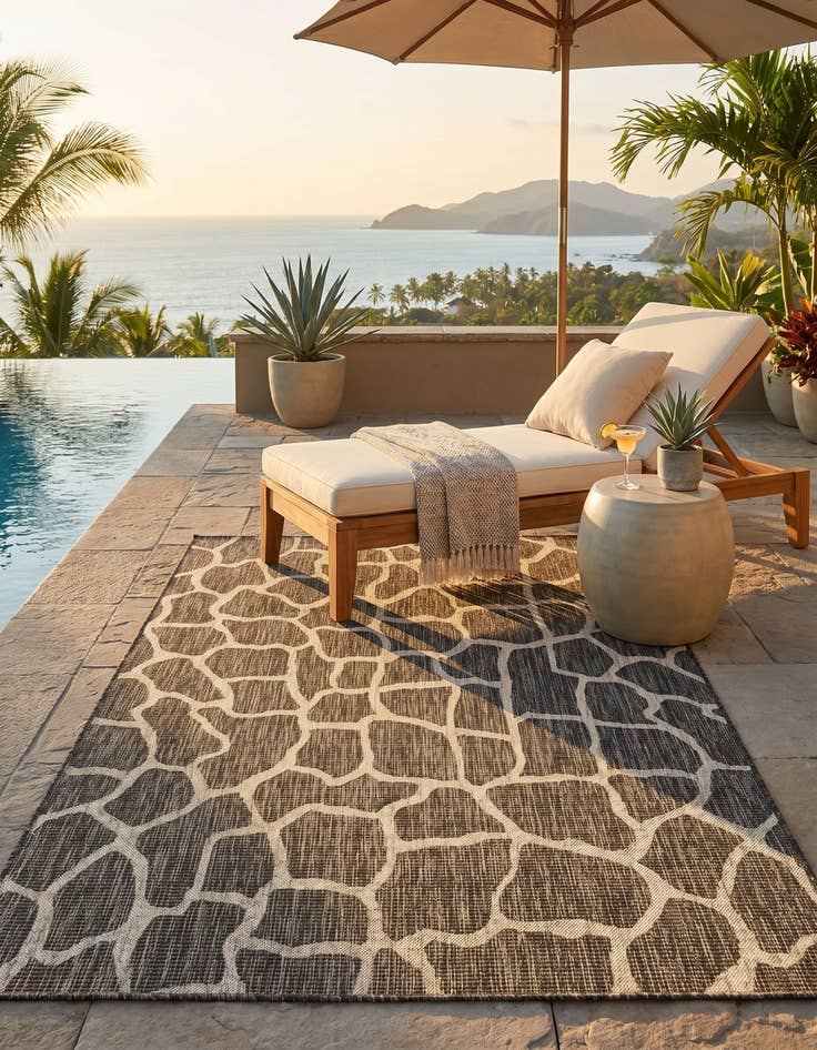 Detail image of 5' 3 x 8' Easy-Clean Safari Indoor / Outdoor Rug