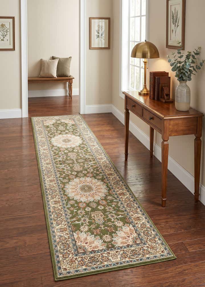 2' 7 x 10' Easy-Clean Traditional Indoor / Outdoor Runner Rug