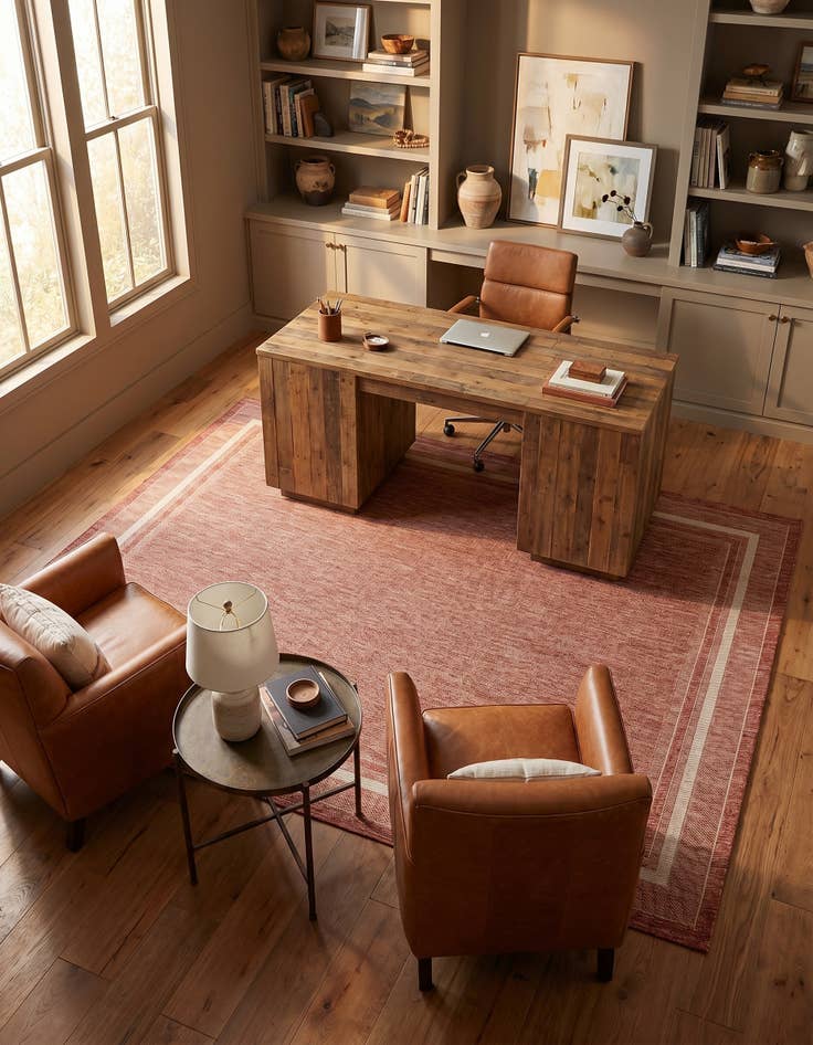 Detail image of 7' 10 x 11' Easy-Clean Border Indoor / Outdoor Rug