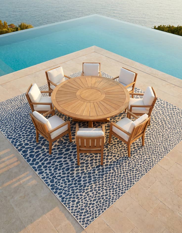 Detail image of 13' x 13' Easy-Clean Jill Zarin Cape Town Indoor / Outdoor Square Rug