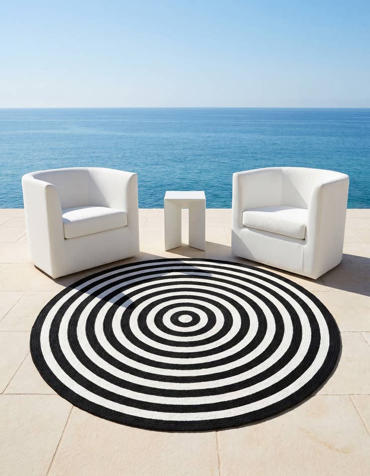 Detail image of 5' 3 x 5' 3 Easy-Clean Eco Verse Washable Indoor / Outdoor Round Rug