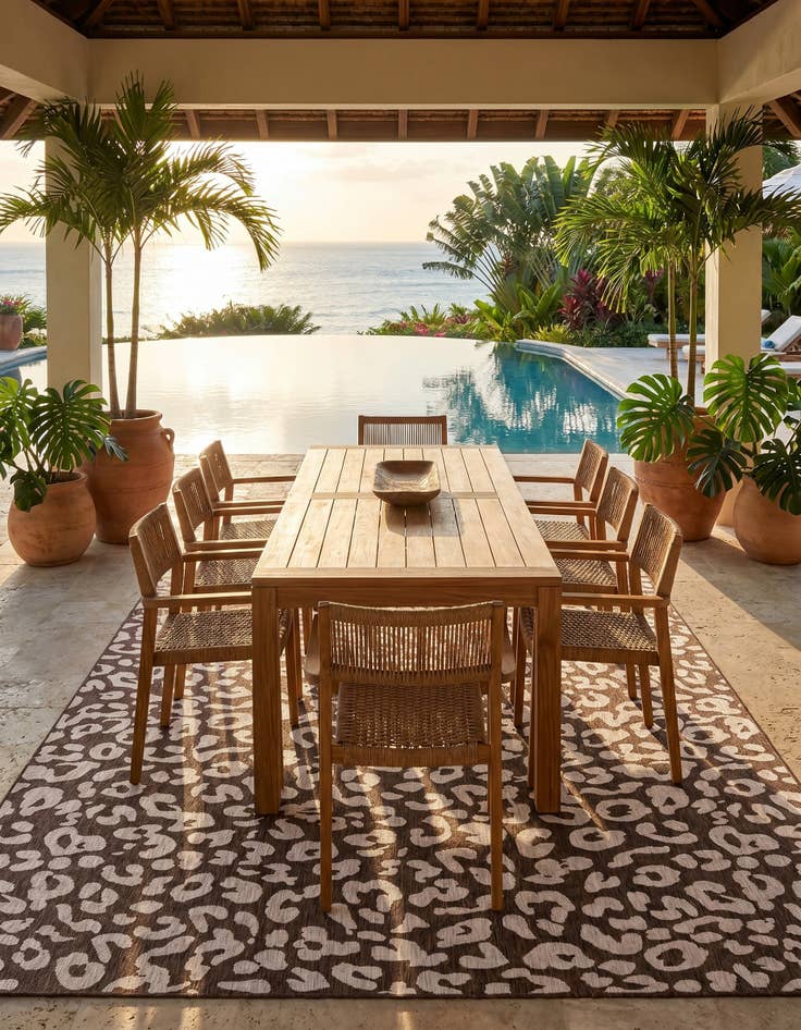 Detail image of 9' x 12' Easy-Clean Safari Indoor / Outdoor Rug