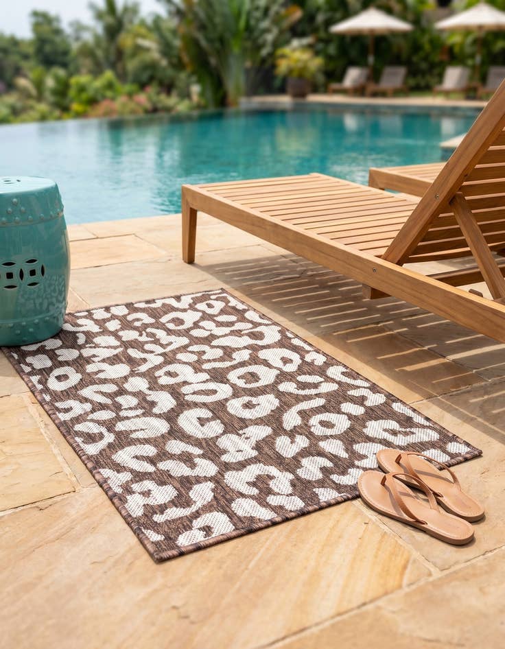 Detail image of 2' x 3' Easy-Clean Safari Indoor / Outdoor Rug