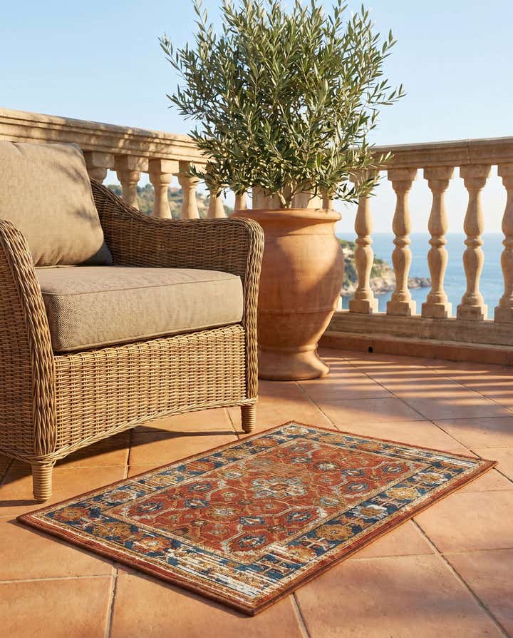 2' x 3' Easy-Clean Traditional Indoor / Outdoor Rug