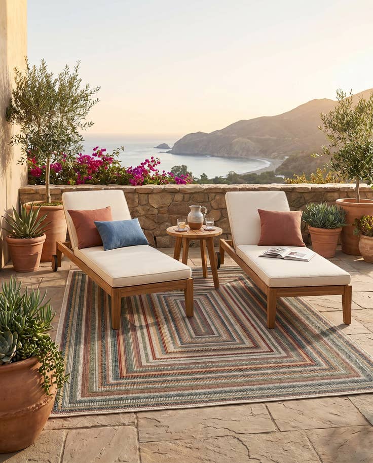 Detail image of 5' x 7' Easy-Clean Baja Indoor / Outdoor Rug