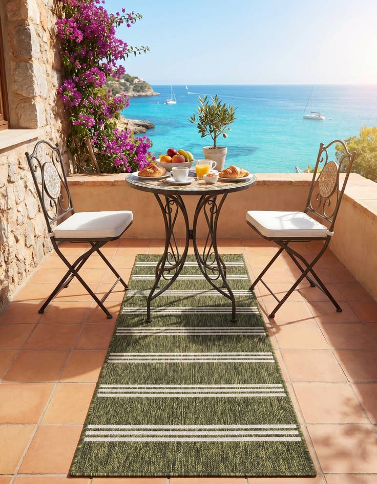 Detail image of 2' x 6' Easy-Clean Jill Zarin Anguilla Indoor / Outdoor Runner Rug