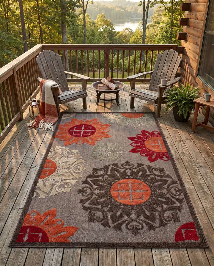 4' x 6' Easy-Clean Modern Indoor / Outdoor Rug