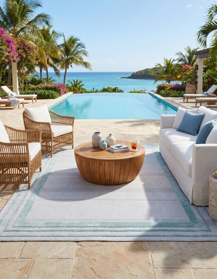 Detail image of 9' x 12' Easy-Clean Aruba Indoor / Outdoor Rug