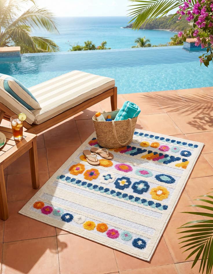 Detail image of 2' x 3' Easy-Clean Aruba Indoor / Outdoor Rug