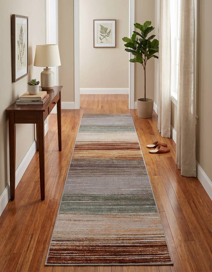 Detail image of 2' 7 x 10' Easy-Clean Modern Indoor / Outdoor Runner Rug