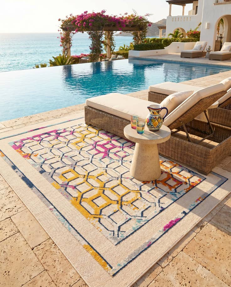 Detail image of 5' 3 x 7' 7 Easy-Clean Indoor / Outdoor Rug