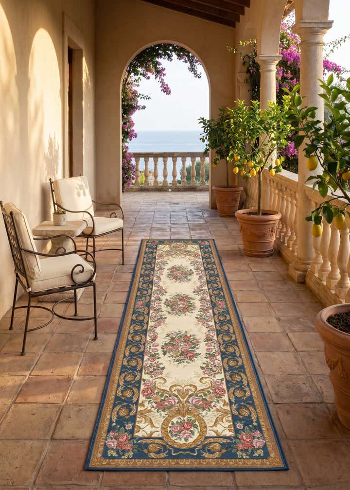 2' 7 x 10' Easy-Clean Traditional Indoor / Outdoor Runner Rug