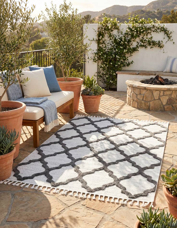 Detail image of 5' 3 x 7' 7 Easy-Clean Indoor / Outdoor Rug