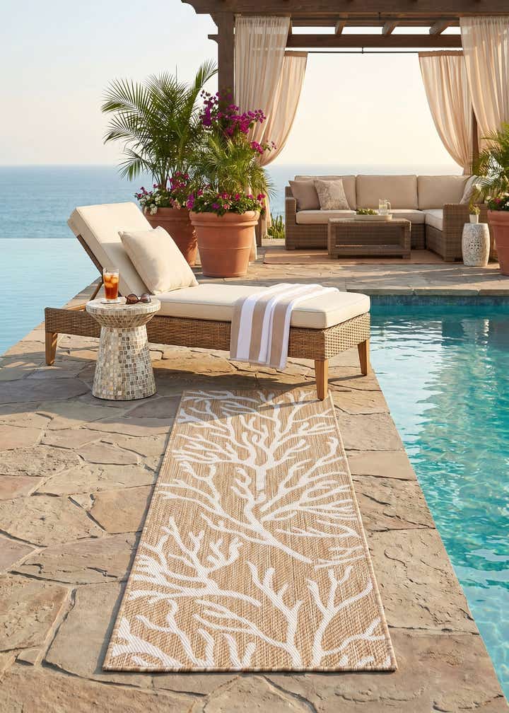 2' x 6' Easy-Clean Coastal Indoor / Outdoor Runner Rug
