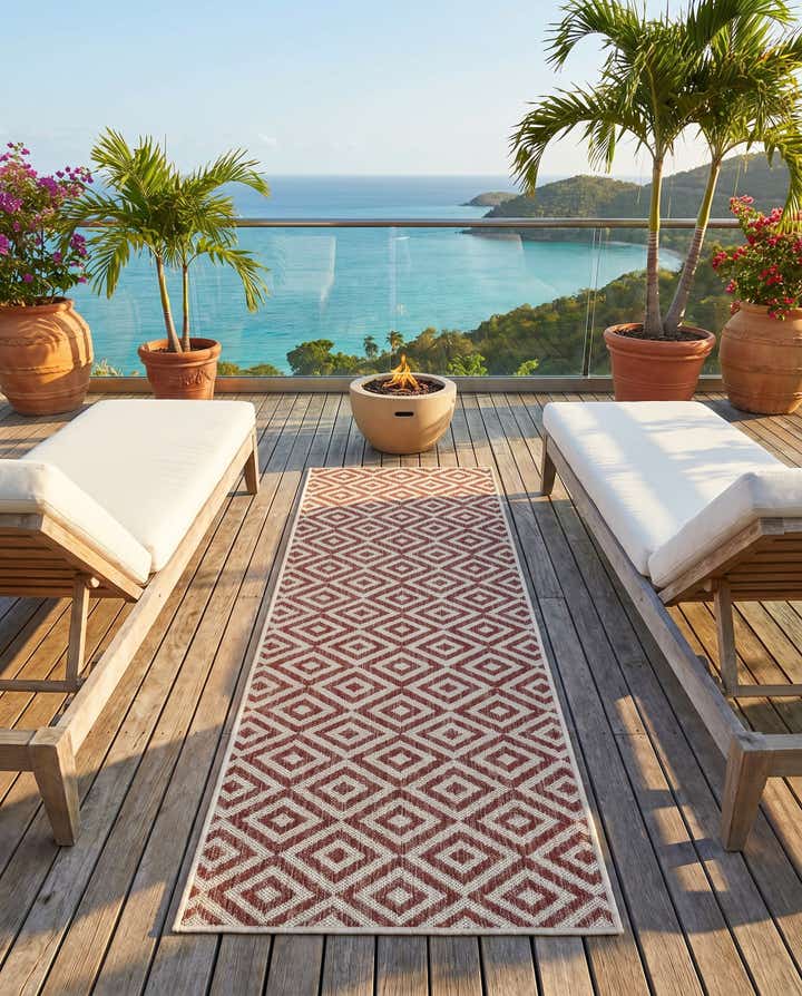 2' x 6' Easy-Clean Jill Zarin Costa Rica Indoor / Outdoor Runner Rug