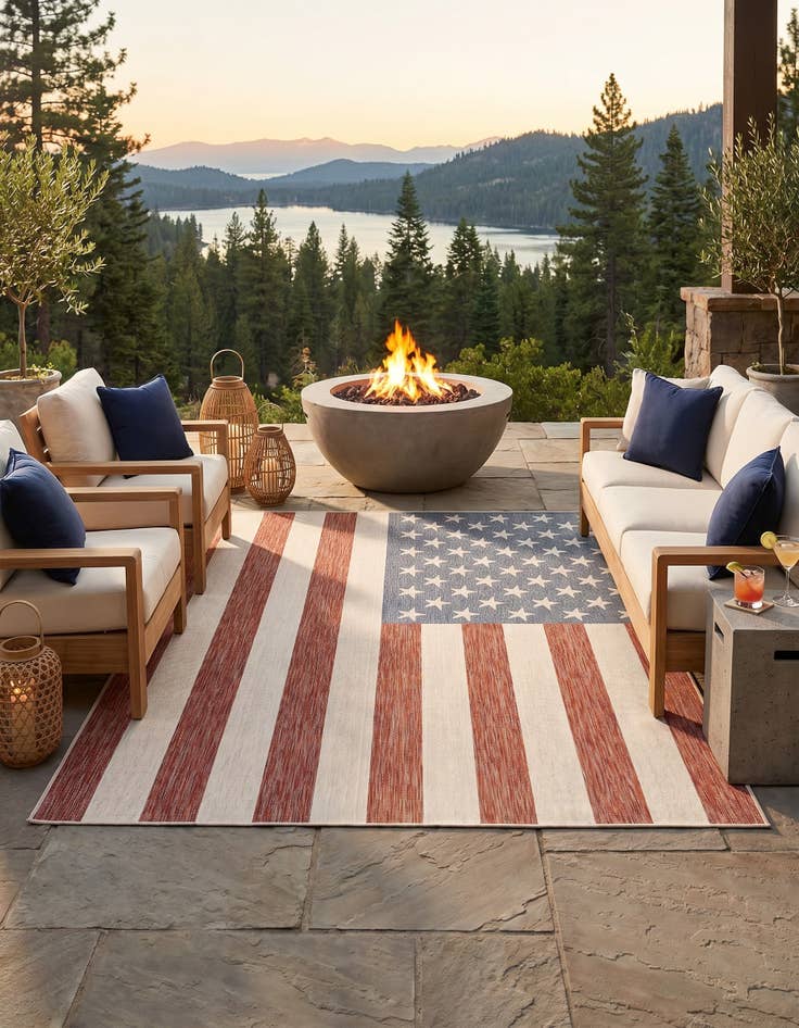 Detail image of 7' 10 x 10' Easy-Clean Jill Zarin Indoor / Outdoor Rug