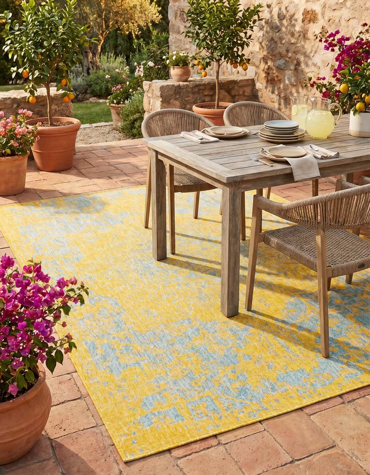 Detail image of 6' x 9' Easy-Clean Jill Zarin Dubai Indoor / Outdoor Rug