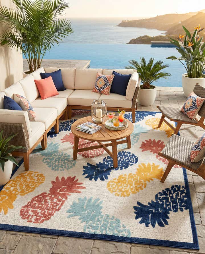 9' x 12' Easy-Clean Belize Indoor / Outdoor Rug