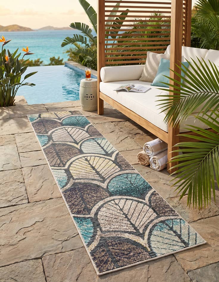 Detail image of 2' x 8' Easy-Clean Casablanca Indoor / Outdoor Runner Rug