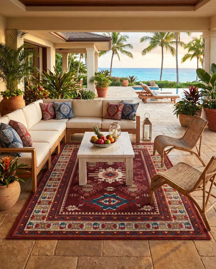 7' 10 x 10' Easy-Clean Baja Indoor / Outdoor Rug