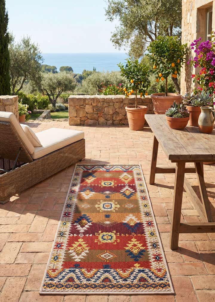2' x 5' Easy-Clean Baja Indoor / Outdoor Runner Rug