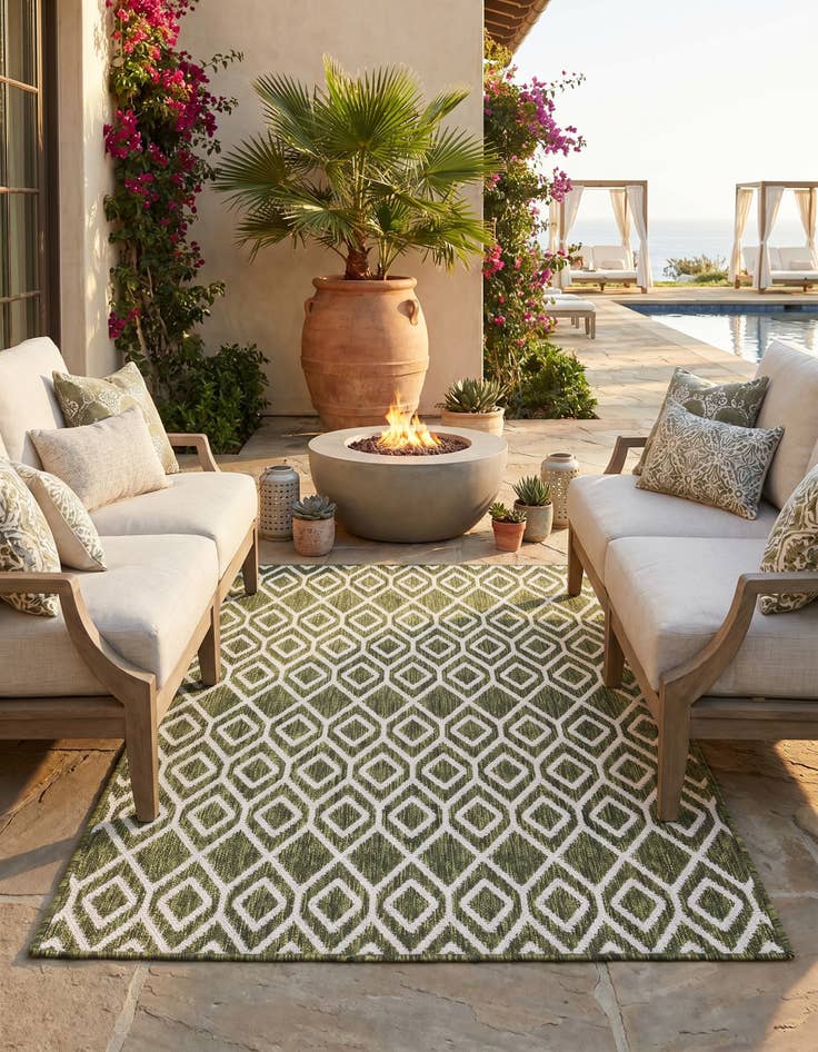 Detail image of 3' x 5' 3 Easy-Clean Jill Zarin Turks and Caicos Indoor / Outdoor Rug