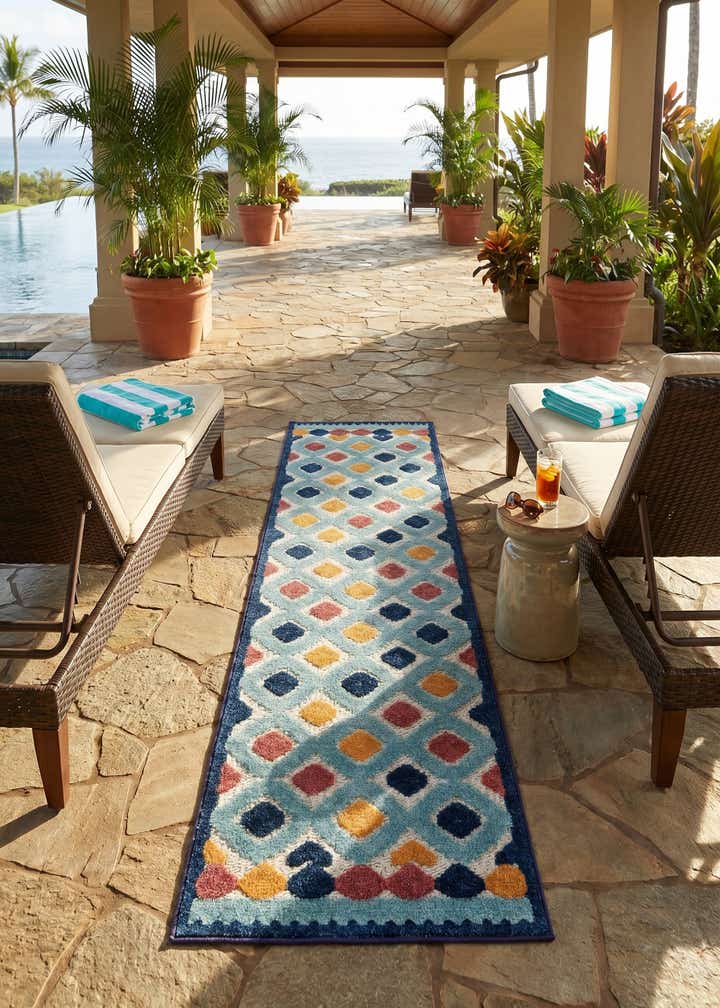 2' x 8' Easy-Clean Belize Indoor / Outdoor Runner Rug