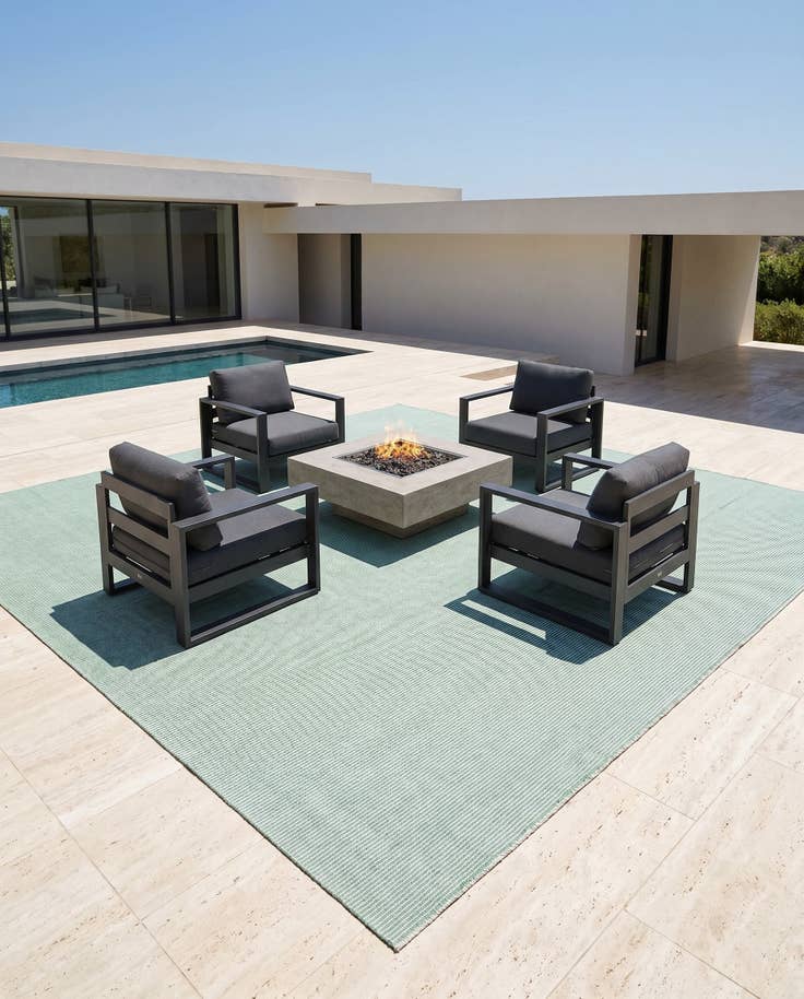 Detail image of 10' x 10' Easy-Clean Jill Zarin Palm Springs Indoor / Outdoor Square Rug