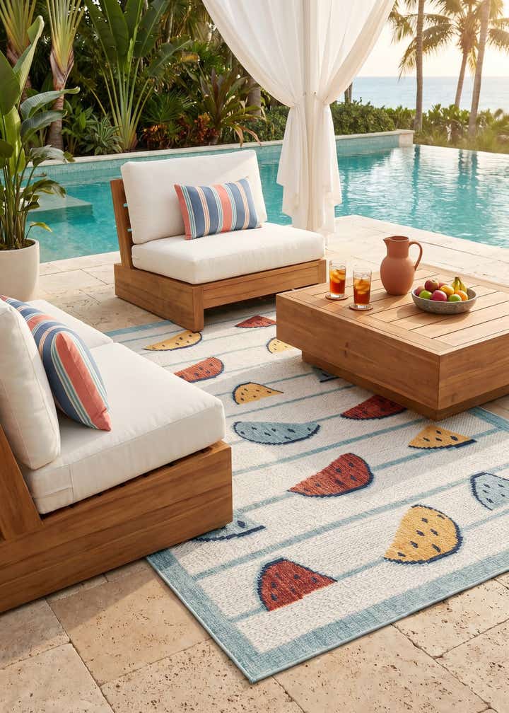 5' x 7' 7 Easy-Clean Indoor / Outdoor Rug