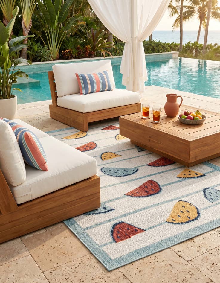 Detail image of 5' x 7' 7 Easy-Clean Indoor / Outdoor Rug