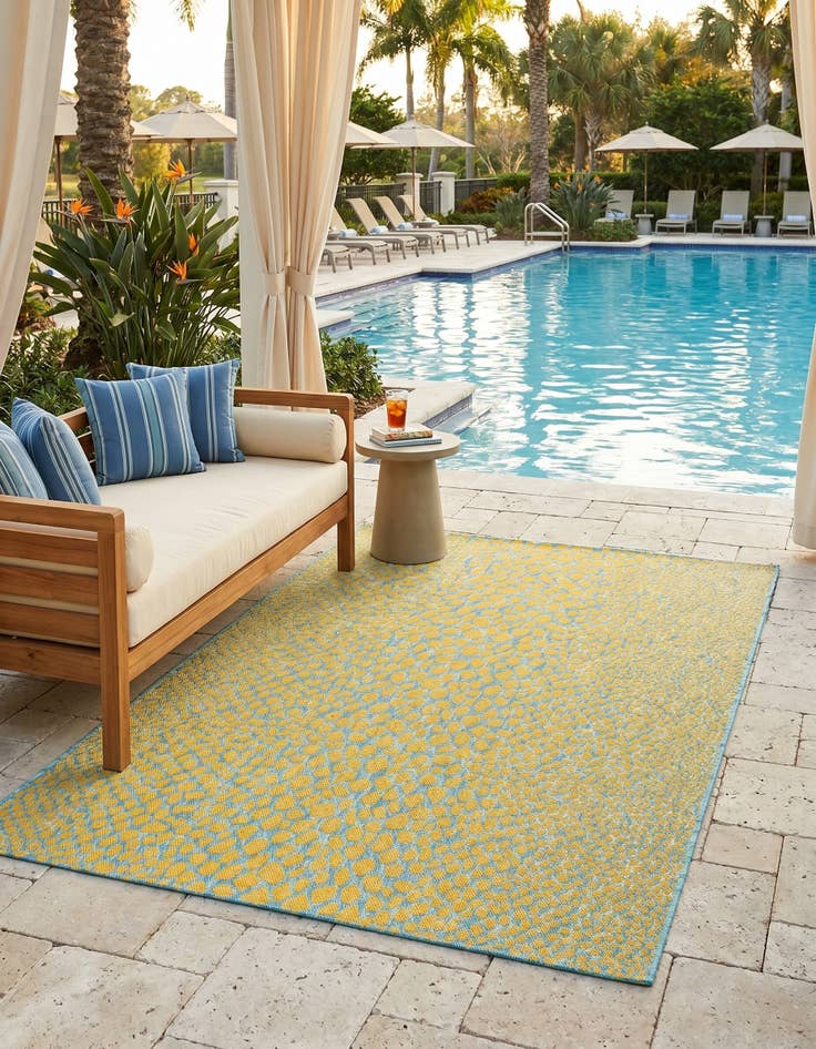 Detail image of 5' 3 x 8' Easy-Clean Jill Zarin Cape Town Indoor / Outdoor Rug