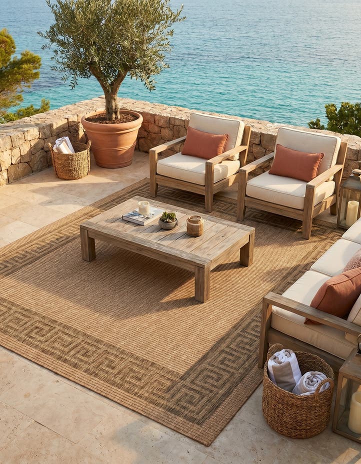 5' 3 x 8' Easy-Clean Border Indoor / Outdoor...