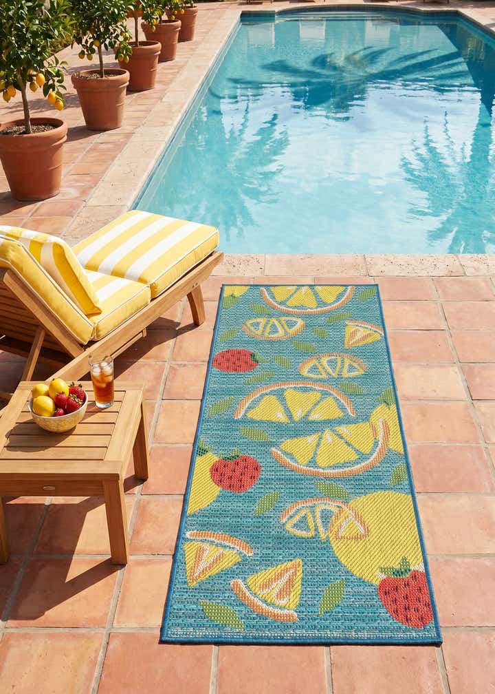 2' x 5' 1 Easy-Clean Baja Indoor / Outdoor Runner Rug