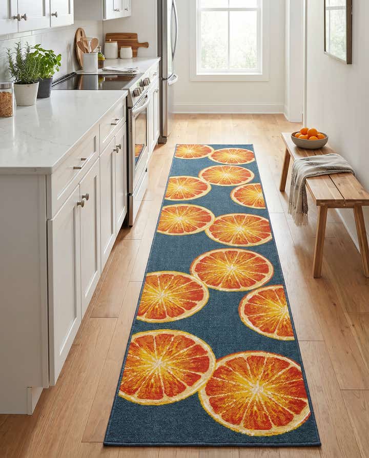 2' 7 x 12' Easy-Clean Modern Indoor / Outdoor Runner Rug