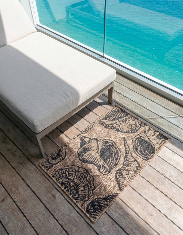 Detail image of 2' x 3' Easy-Clean Coastal Indoor / Outdoor Rug