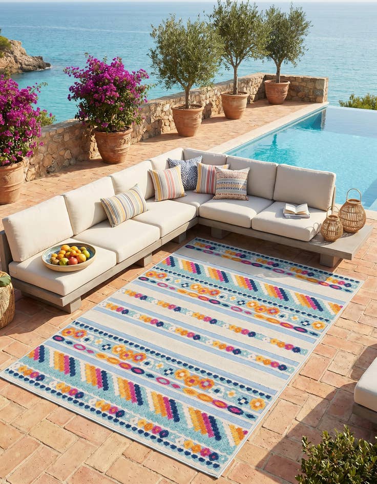 Detail image of 6' x 9' Easy-Clean Aruba Indoor / Outdoor Rug