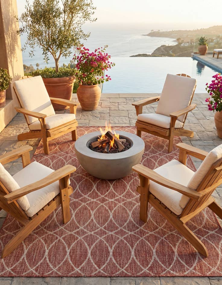 Detail image of 5' 3 x 8' Easy-Clean Trellis Indoor / Outdoor Rug